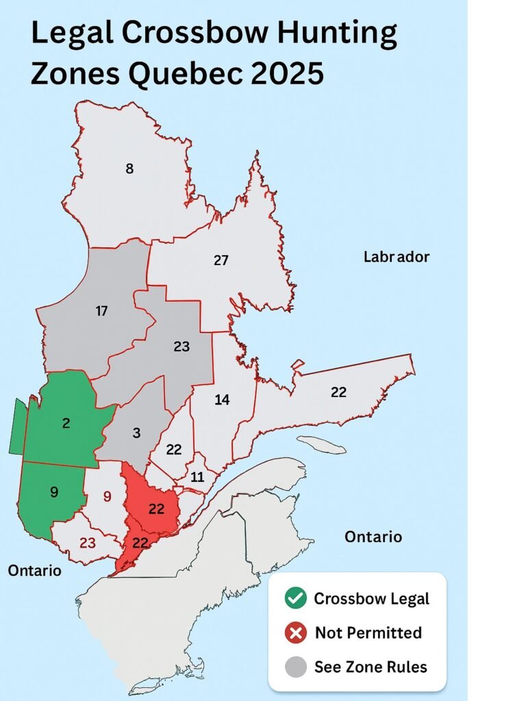 Legal Crossbow Hunting Zones in Quebec