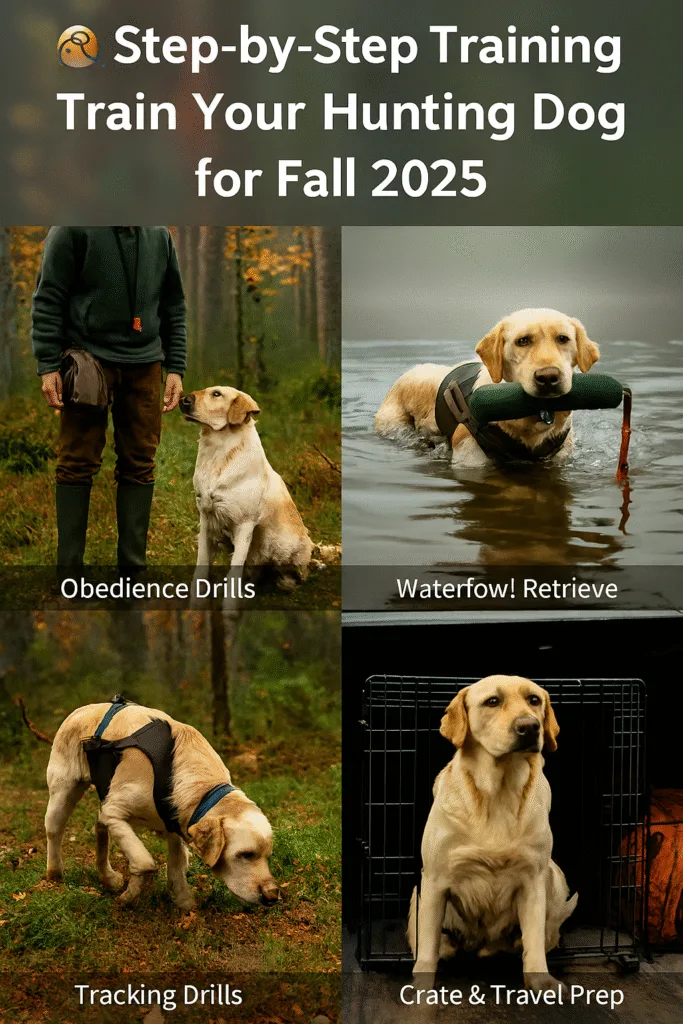“Hunting dog training in Canadian terrain — obedience, waterfowl, tracking drills.” Train Your Hunting Dog for Fall 2025 in Canada