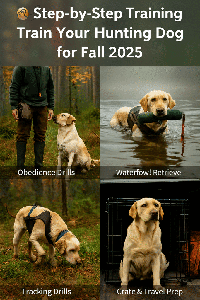 “Hunting dog training in Canadian terrain — obedience, waterfowl, tracking drills.” Train Your Hunting Dog for Fall 2025 in Canada