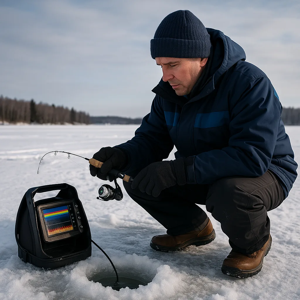 Ice fishing field observations during winter fishing conditions in Canada
