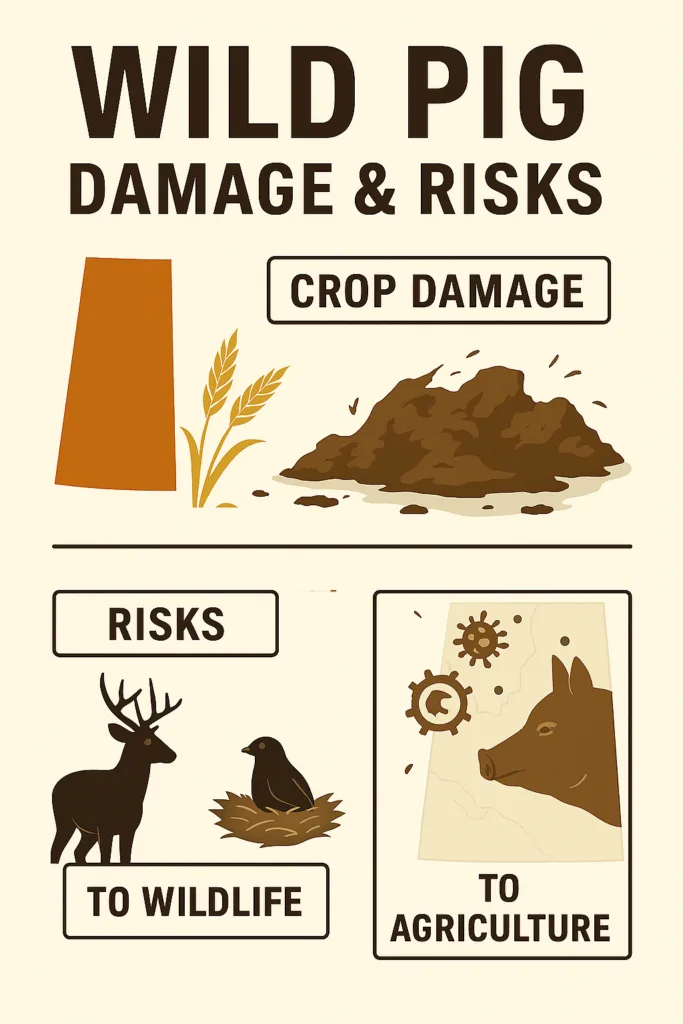 wild pig damage and risks infograph