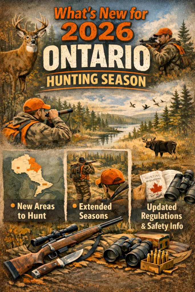 Ontario Hunting in 2026.  The new Changes in the Hunting season for 2026