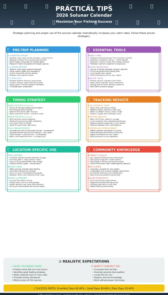 Practical Tips for Using the 2026 Solunar Calendar